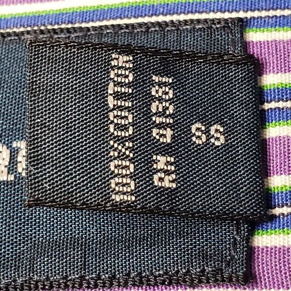 Polo Ralph Lauren Oxford Mens Large 16 Purple Stripe LS Button Down Shirt Vtg - Picture 10 of 10
